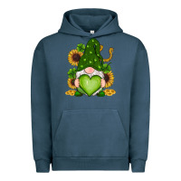 Pigment Midnight Navy st patricks day shamrock sunflowers gnomes Urban Hoodie - RanaPortraitStore