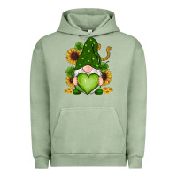St Patricks Day Shamrock Sunflowers Gnomes Urban Hoodie | Teevron