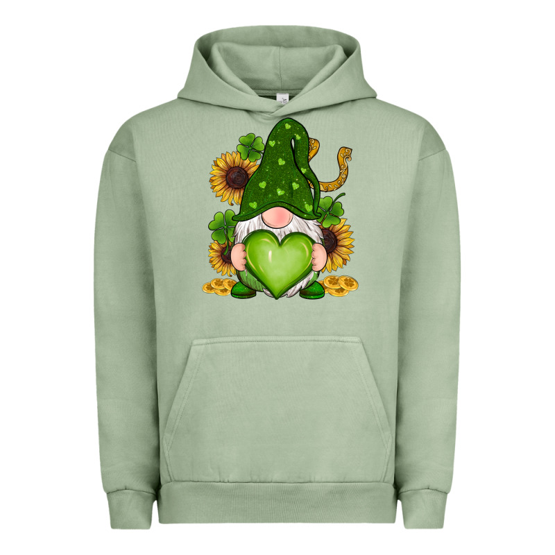 St Patricks Day Shamrock Sunflowers Gnomes Urban Hoodie by RanaPortraitStore | Teevron