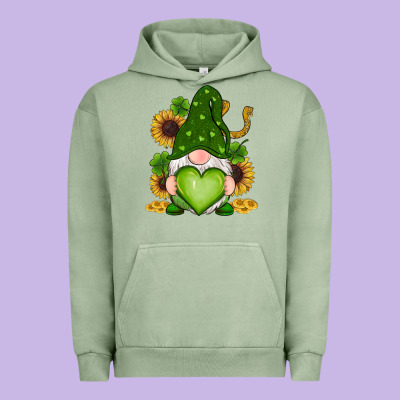 St Patricks Day Shamrock Sunflowers Gnomes Urban Hoodie Designed By Ranaportraitstore