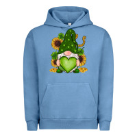 Pigment Pebble Blue st patricks day shamrock sunflowers gnomes Urban Hoodie - RanaPortraitStore