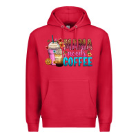 Cardinal mama needs coffee Premium Hoodie - Zillion Design Studio