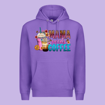 Mama Needs Coffee Premium Hoodie Designed By Zillion Design Studio