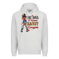 Dove Grey the heel i wont sassy cowgirls Premium Hoodie - texasbilliewilder
