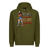 Army Green the heel i wont sassy cowgirls Premium Hoodie - texasbilliewilder