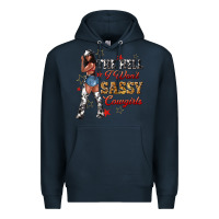 Navy the heel i wont sassy cowgirls Premium Hoodie - texasbilliewilder
