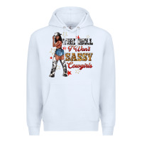 White the heel i wont sassy cowgirls Premium Hoodie - texasbilliewilder
