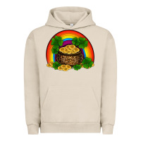 Pigment French Oak st patricks shamrock gold leopard rainbow Urban Hoodie - RanaPortraitStore