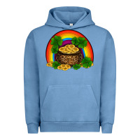 Pigment Pebble Blue st patricks shamrock gold leopard rainbow Urban Hoodie - RanaPortraitStore