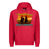 Cardinal the world needs more cowboys Premium Hoodie - texasbilliewilder