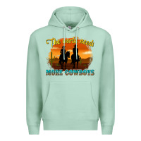 Seafoam the world needs more cowboys Premium Hoodie - texasbilliewilder
