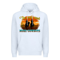 White the world needs more cowboys Premium Hoodie - texasbilliewilder