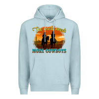 Blue Mist the world needs more cowboys Premium Hoodie - texasbilliewilder