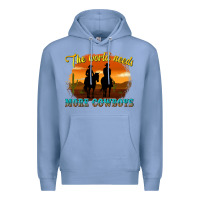 Colony Blue the world needs more cowboys Premium Hoodie - texasbilliewilder