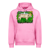 Fuchsia Pink thick thighs lucky vibes charolais bull Urban Hoodie - RanaPortraitStore