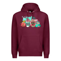 Burgundy religious coffee cups Premium Hoodie - AdoDesignShop