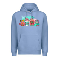 Colony Blue religious coffee cups Premium Hoodie - AdoDesignShop