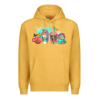 Mustard religious coffee cups Premium Hoodie - AdoDesignShop