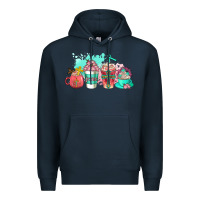 Navy religious coffee cups Premium Hoodie - AdoDesignShop