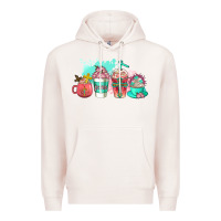 Pale Pink religious coffee cups Premium Hoodie - AdoDesignShop