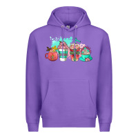 Purple religious coffee cups Premium Hoodie - AdoDesignShop