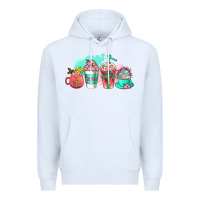 White religious coffee cups Premium Hoodie - AdoDesignShop