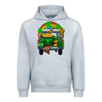 Heather Grey st patricks day truck with pot of gold horseshoe a Urban Hoodie - RanaPortraitStore