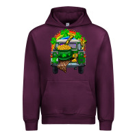 Mauve Wine st patricks day truck with pot of gold horseshoe a Urban Hoodie - RanaPortraitStore