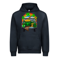 Navy st patricks day truck with pot of gold horseshoe a Urban Hoodie - RanaPortraitStore