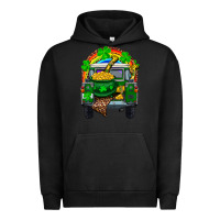 Pigment Black st patricks day truck with pot of gold horseshoe a Urban Hoodie - RanaPortraitStore
