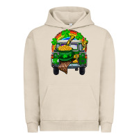 Pigment French Oak st patricks day truck with pot of gold horseshoe a Urban Hoodie - RanaPortraitStore