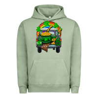St Patricks Day Truck With Pot Of Gold Horseshoe A Urban Hoodie | Teevron