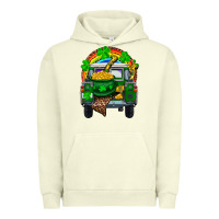 Pigment Pistachio st patricks day truck with pot of gold horseshoe a Urban Hoodie - RanaPortraitStore