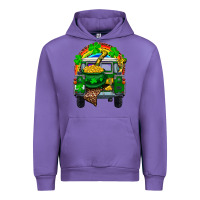 Tulip st patricks day truck with pot of gold horseshoe a Urban Hoodie - RanaPortraitStore