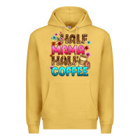 Antique Gold half mama half coffee Premium Hoodie - Zillion Design Studio