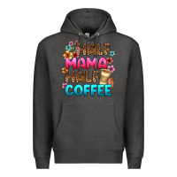 Charcoal Heather half mama half coffee Premium Hoodie - Zillion Design Studio