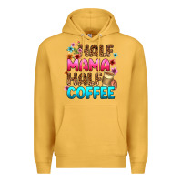 Mustard half mama half coffee Premium Hoodie - Zillion Design Studio