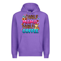Purple half mama half coffee Premium Hoodie - Zillion Design Studio