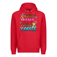 Red half mama half coffee Premium Hoodie - Zillion Design Studio