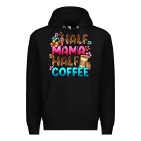 Black half mama half coffee Premium Hoodie - Zillion Design Studio