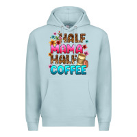 Blue Mist half mama half coffee Premium Hoodie - Zillion Design Studio