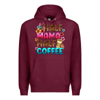 Burgundy half mama half coffee Premium Hoodie - Zillion Design Studio