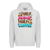Dove Grey half mama half coffee Premium Hoodie - Zillion Design Studio