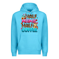 Ocean Blue half mama half coffee Premium Hoodie - Zillion Design Studio
