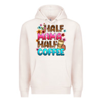 Pale Pink half mama half coffee Premium Hoodie - Zillion Design Studio