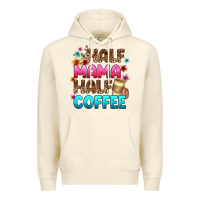 Sandshell half mama half coffee Premium Hoodie - Zillion Design Studio