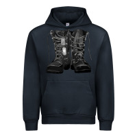Navy soldier boots Urban Hoodie - RanaPortraitStore