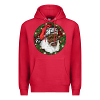 Cardinal African American Santa Christmas Premium Hoodie - RanaPortraitStore