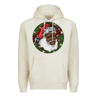 Oatmeal Heather African American Santa Christmas Premium Hoodie - RanaPortraitStore