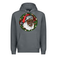 Rock African American Santa Christmas Premium Hoodie - RanaPortraitStore